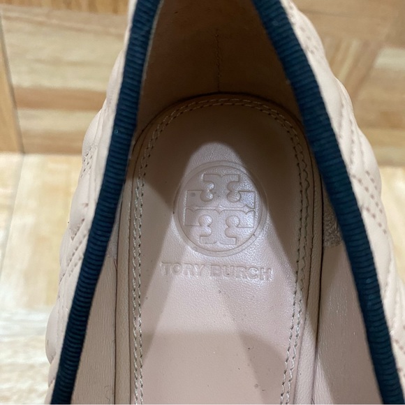 TORY BURCH Marion Quilted Ballet Flat North Nappa Gross Grain Quilt Stitch 10.5 - Picture 11 of 13